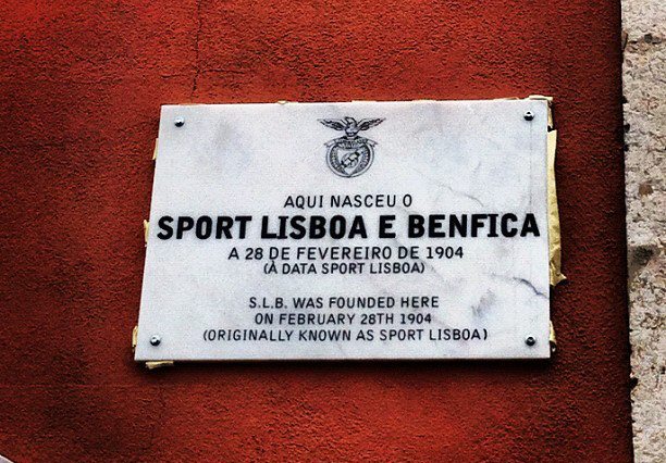 Aqui nasceu o Sport Lisboa e Benfica